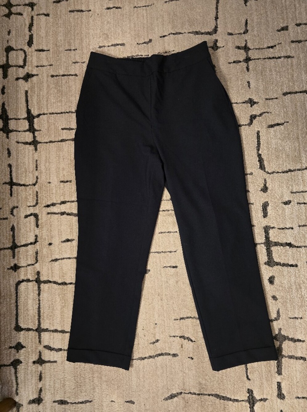 Rafaella Black Straight Leg Women's Pants